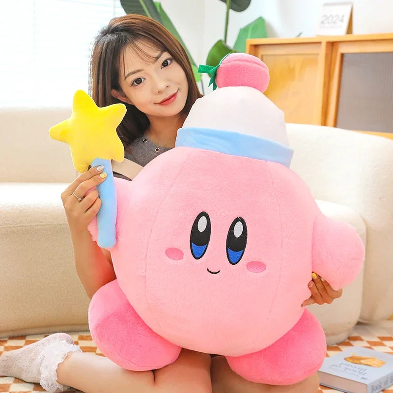 65cm Anime Kirby Plush Toys Kawaii Cute Pink Peluche Cartoon Soft Stuffed Animal Doll Fluffy Pillow Room Decor Birthday Gift Kid