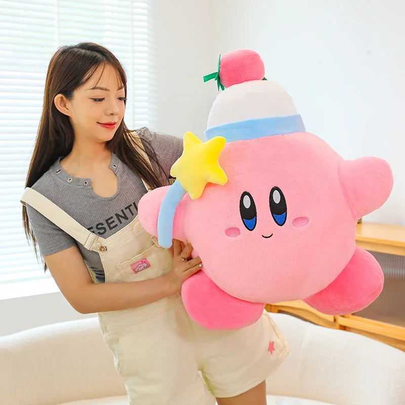 65cm Anime Kirby Plush Toys Kawaii Cute Pink Peluche Cartoon Soft Stuffed Animal Doll Fluffy Pillow Room Decor Birthday Gift Kid