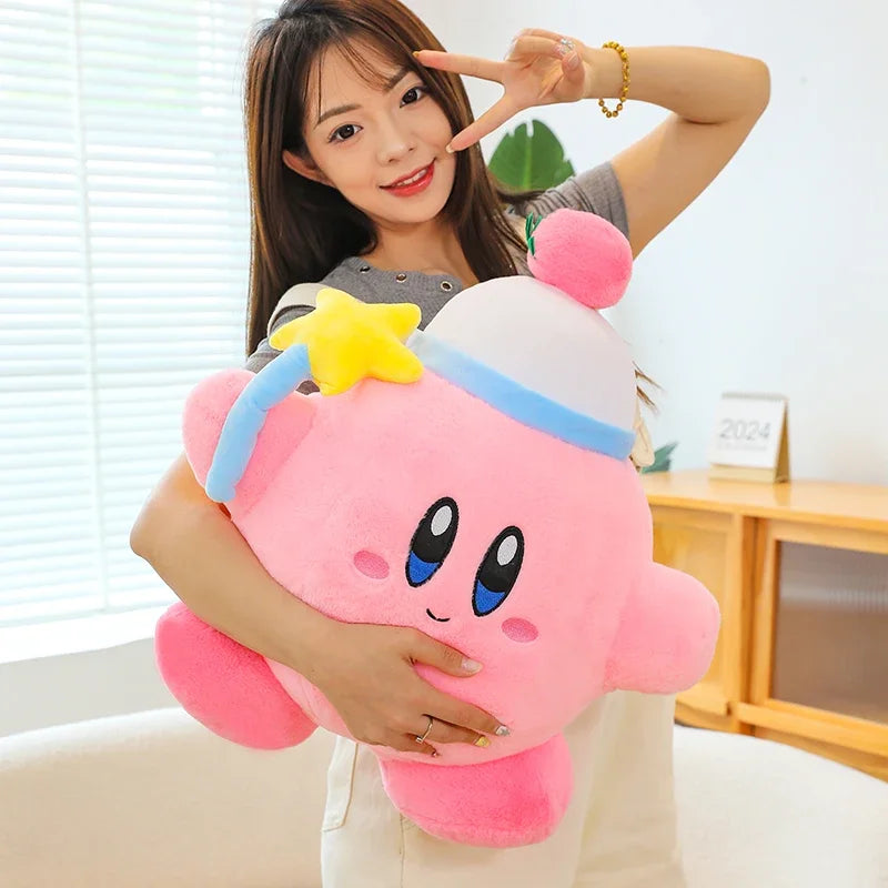 65cm Anime Kirby Plush Toys Kawaii Cute Pink Peluche Cartoon Soft Stuffed Animal Doll Fluffy Pillow Room Decor Birthday Gift Kid