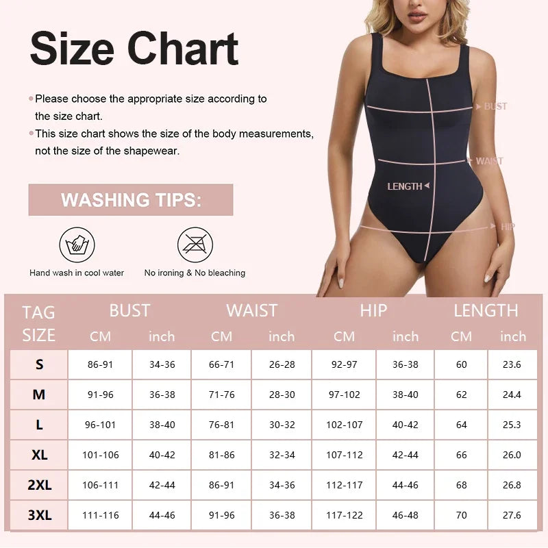 Bodysuits for Women Tummy Control Shapewear Sleeveless Square Neck Backless Tank Top Casual Thong Bodysuit Slimming Body Shaper