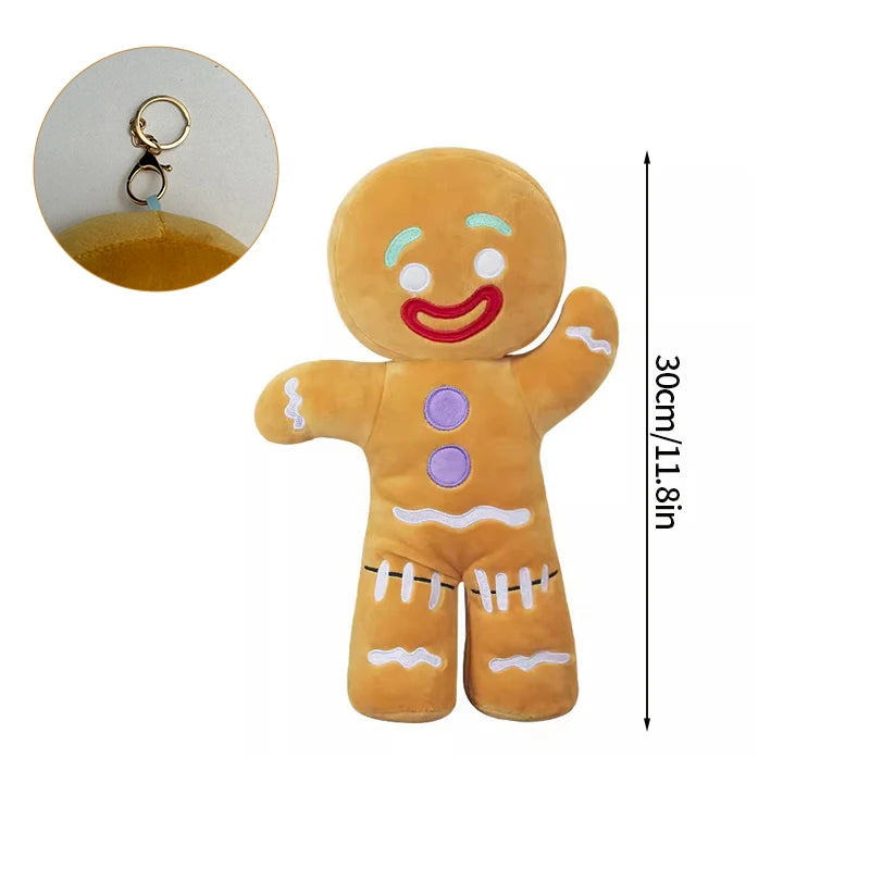 Christmas Doll Ornament Cute Biscuit Man Doll Gingerbread Man Cushion Pillow Doll Party Room Decor Navidad Plush Children Gift