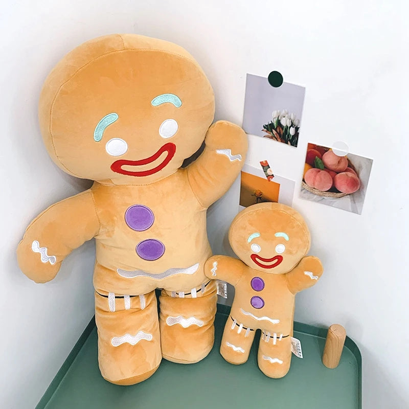 Christmas Doll Ornament Cute Biscuit Man Doll Gingerbread Man Cushion Pillow Doll Party Room Decor Navidad Plush Children Gift