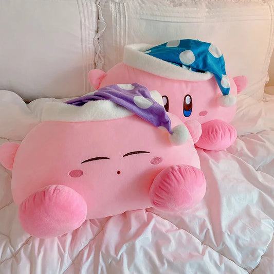 Anime Plush Toy Sleeping Kirbyed Plushies Stuffed Kirbyed doll With Nightcap Japanese Style Pillow Soft Gift For Girl Pink